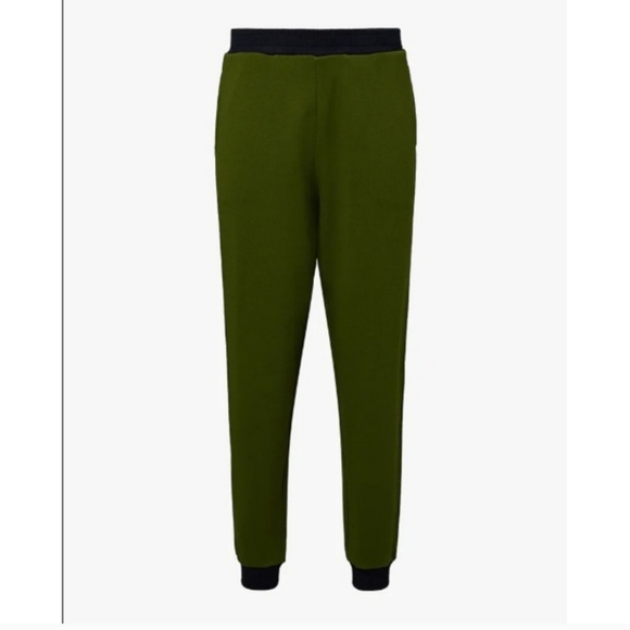 We Wore What Hunter Green & Navy Track Joggers with Elastic Cuffs - Picture 5 of 7